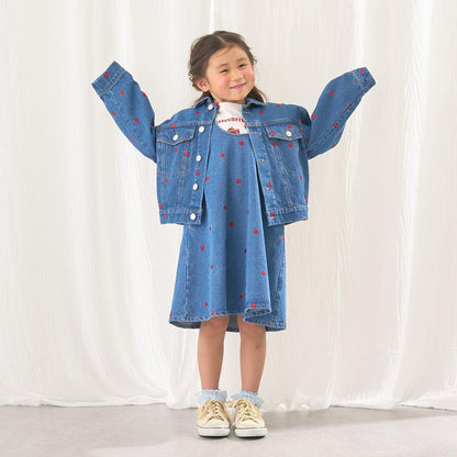 ともデニ 多樣刺繡滿版圖案牛仔夾克