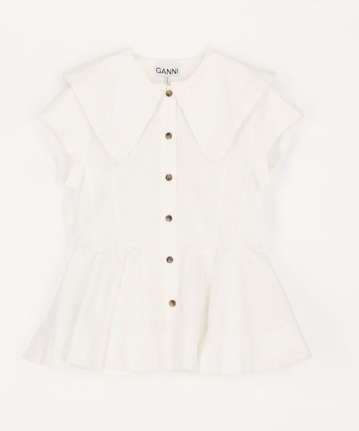 Stretch Cotton Peter Pan Collar Shirt 彈力棉彼得潘領襯衫 A1040093