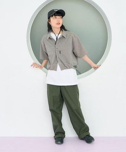 漁夫口袋 設計 短袖襯衫
