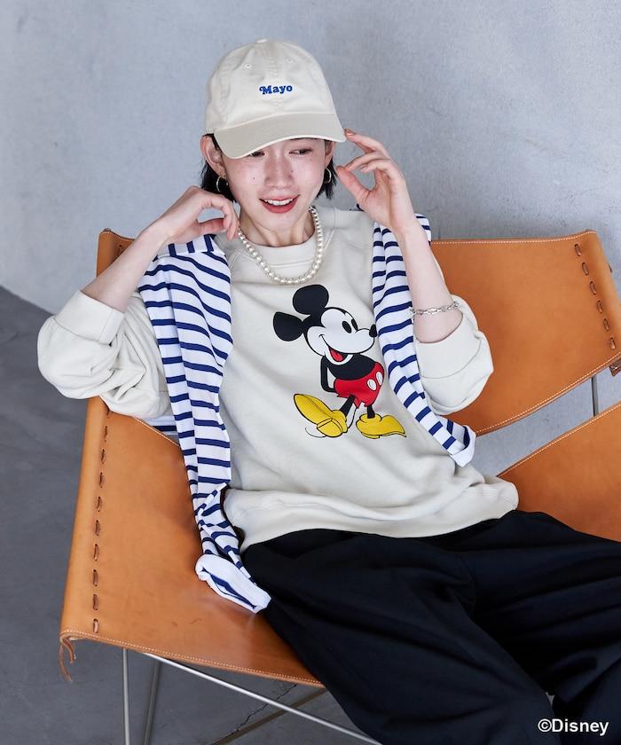 MICKEY MOUSE（米老鼠） 仿舊印花衛衣