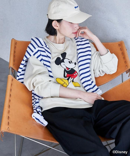 MICKEY MOUSE（米老鼠） 仿舊印花衛衣