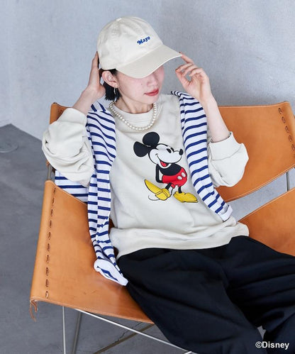 MICKEY MOUSE（米老鼠） 仿舊印花衛衣