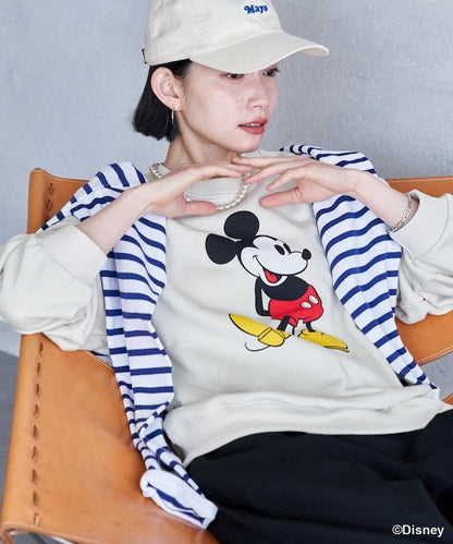 MICKEY MOUSE（米老鼠） 仿舊印花衛衣