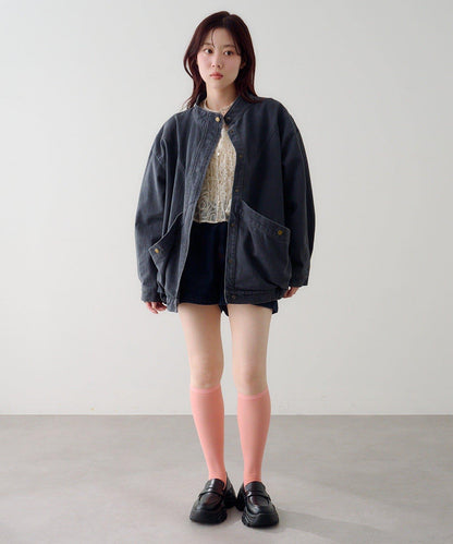 透感配色襪子