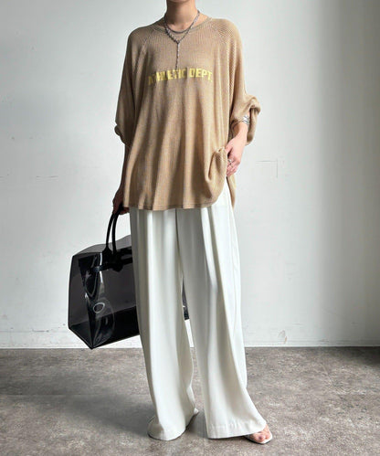 華夫格編織 Logo 印花 針織衫