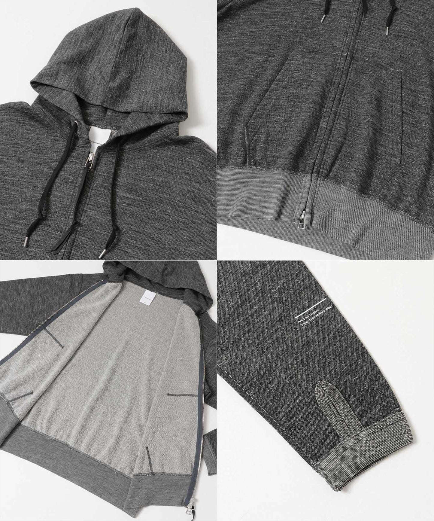 Product Twelve MELINO WOOL ZIP UP 派克大衣
