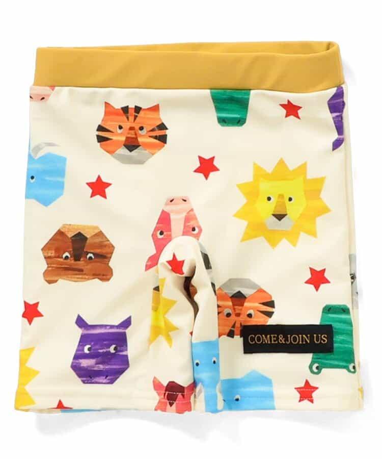 動物剪紙圖案 平角 防曬 泳褲