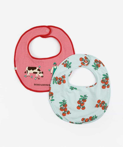 Juicy Tomatoes 圖案 嬰童圍兜 2件裝