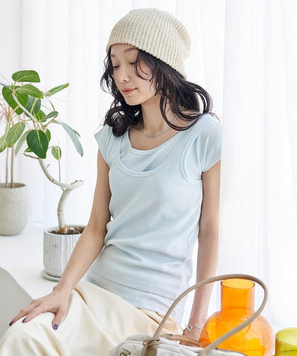 多穿法 棉莫代爾 蓋袖設計 背心套裝