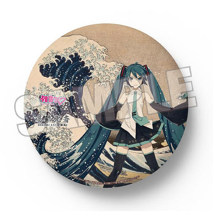 《初音未來》×葛飾北斎_iXima 大號徽章 神奈川沖波裡