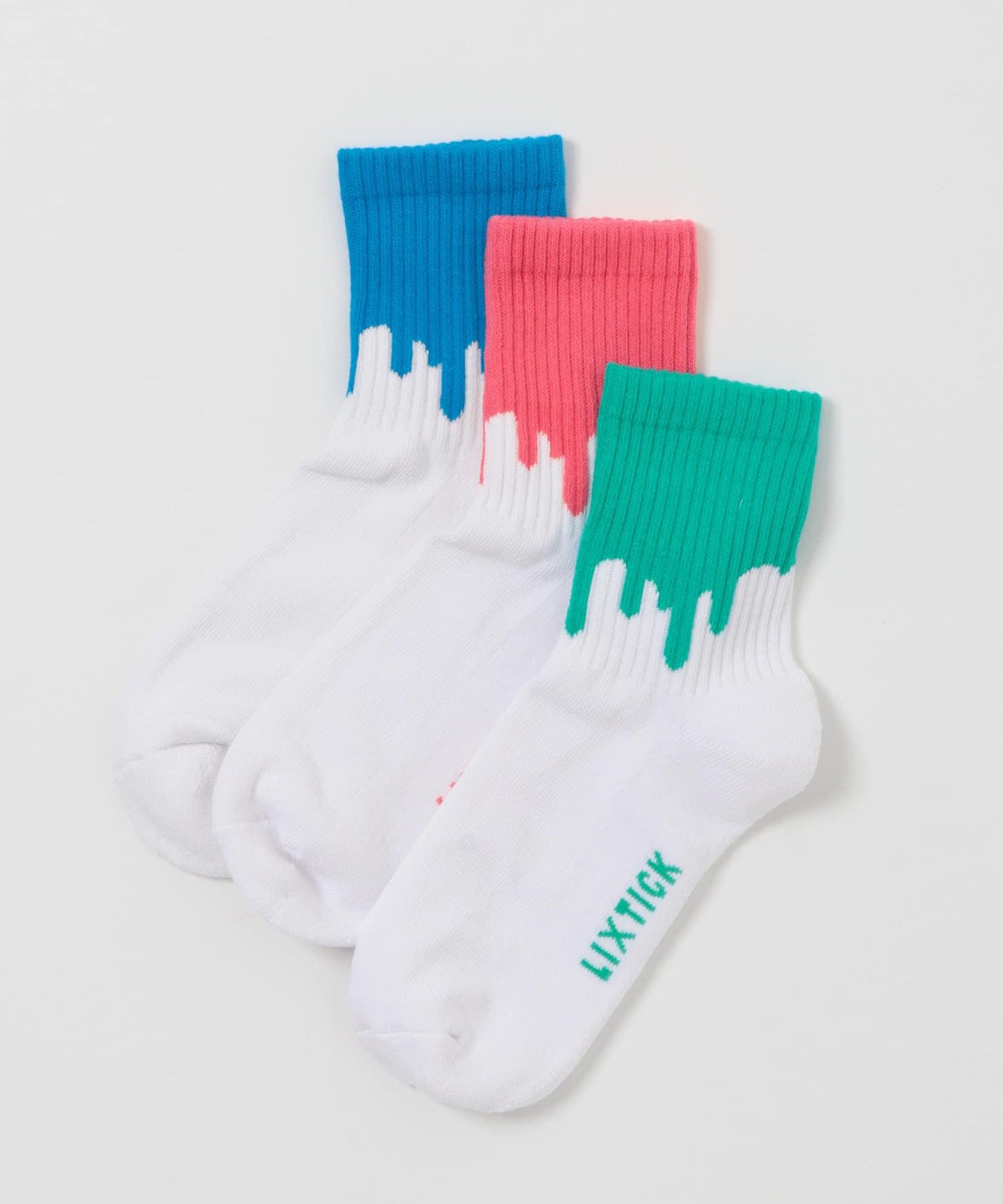 LIXTICK DRIP 設計 3PACK 襪子 6ST
