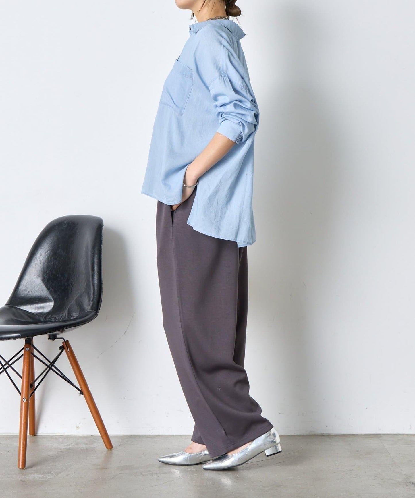 透視牛仔襯衫