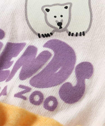 リンク 旭山動物園應援款 拼接連衣裙