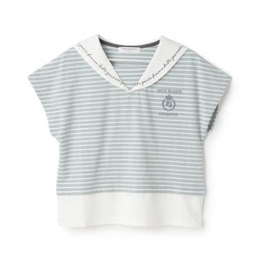 水手領疊穿設計上衣