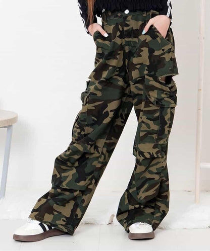 開叉設計工裝褲
