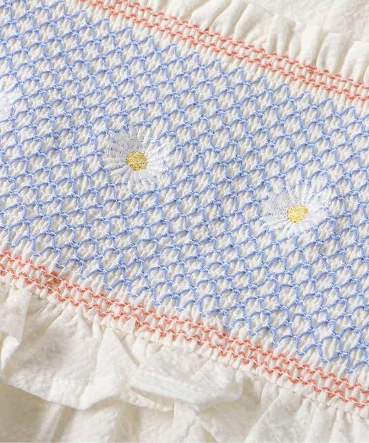 草莓雛菊刺繡抽褶上衣