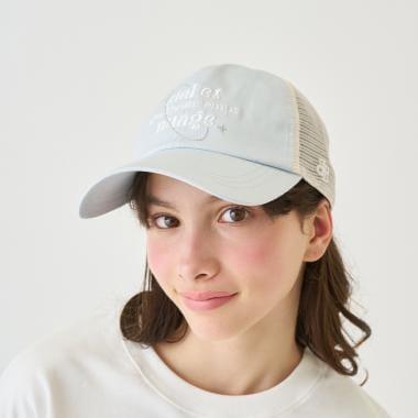 UV防護 接觸涼感 圖案刺繡 網眼帽