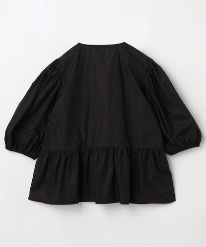 棉質府綢荷葉下襬 Cotton Poplin Peplum Blouse F7364 上衣