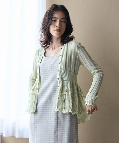 3月11日12:00 日本製造 無縫針織 荷葉擺 針織開衫