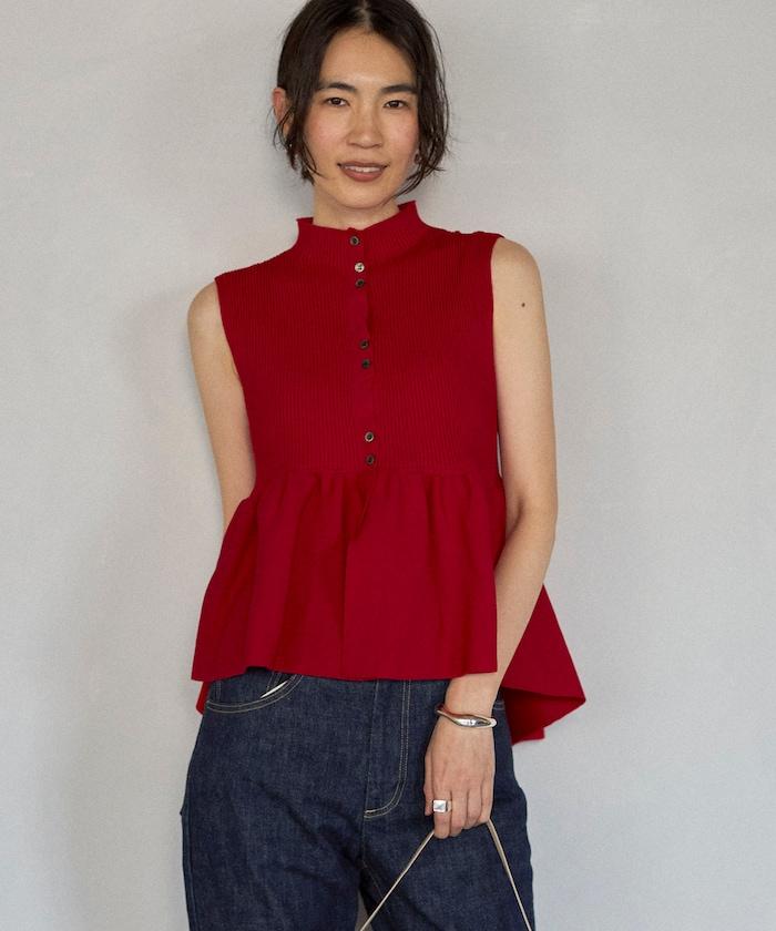 日本製造 WholeGarment 荷葉擺 馬甲