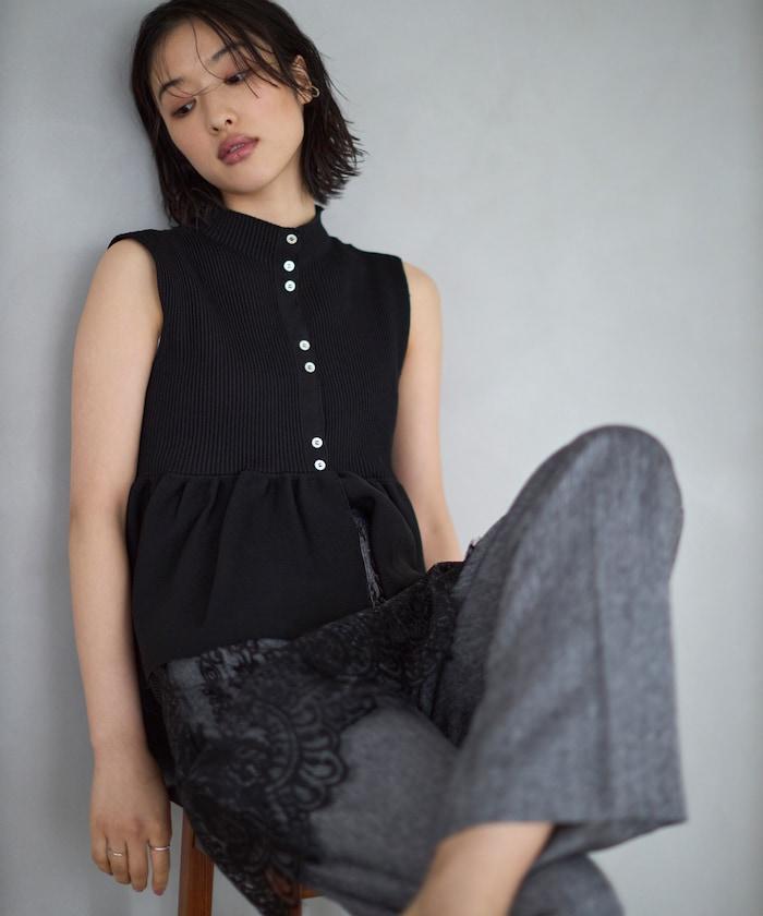 日本製造 WholeGarment 荷葉擺 馬甲