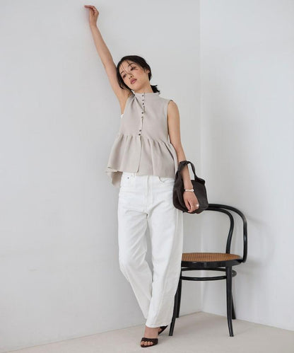 日本製造 WholeGarment 荷葉擺 馬甲