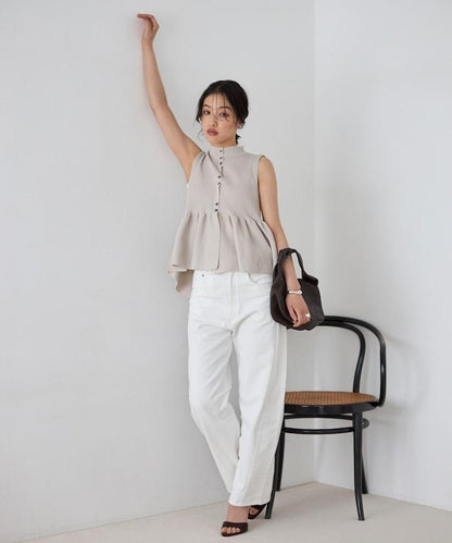 日本製造 WholeGarment 荷葉擺 馬甲