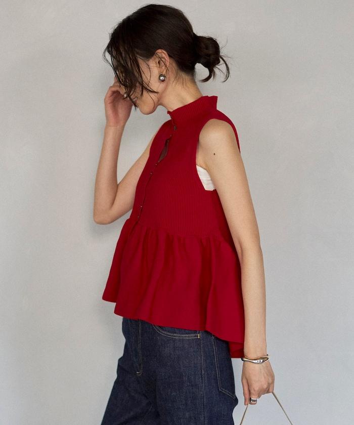 日本製造 WholeGarment 荷葉擺 馬甲