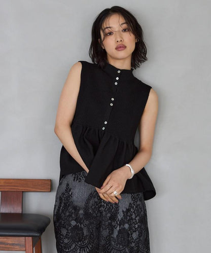 日本製造 WholeGarment 荷葉擺 馬甲