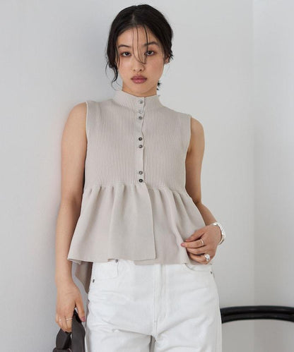 日本製造 WholeGarment 荷葉擺 馬甲