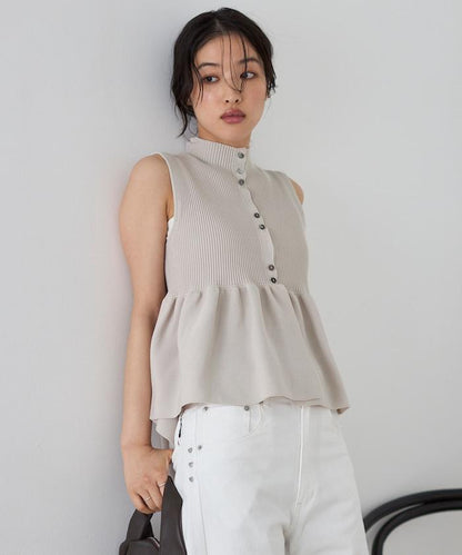日本製造 WholeGarment 荷葉擺 馬甲