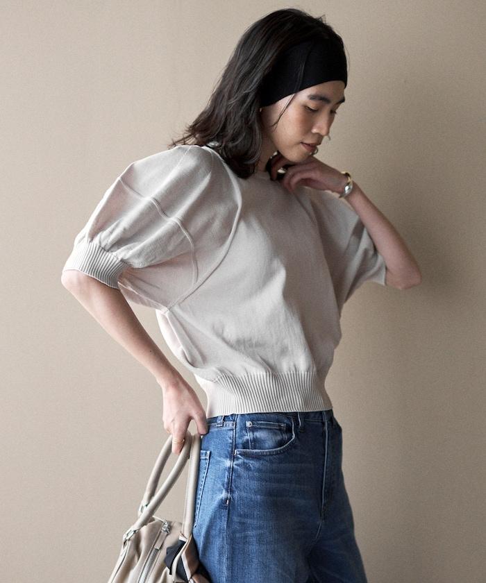 日本製 無縫 蓬袖 上衣