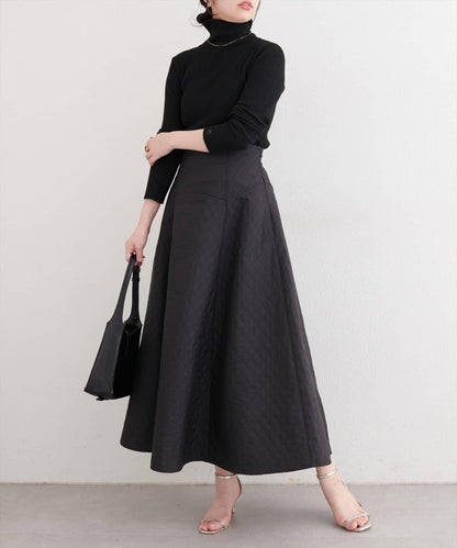 natural couture 壓紋提花半身裙