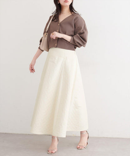 natural couture 壓紋提花半身裙