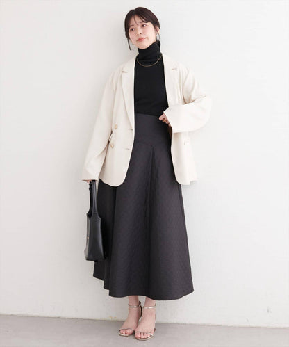 natural couture 壓紋提花半身裙