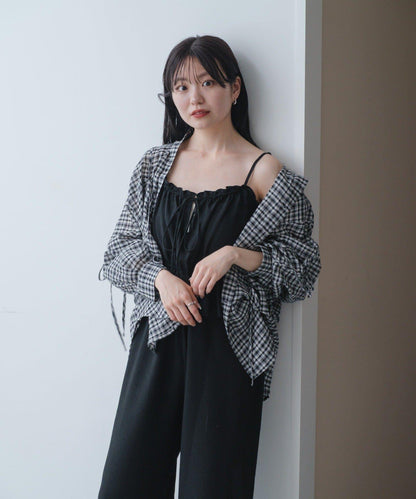 網絡限定 小個子尺碼 兩種尺碼 荷葉邊 吊帶連體褲