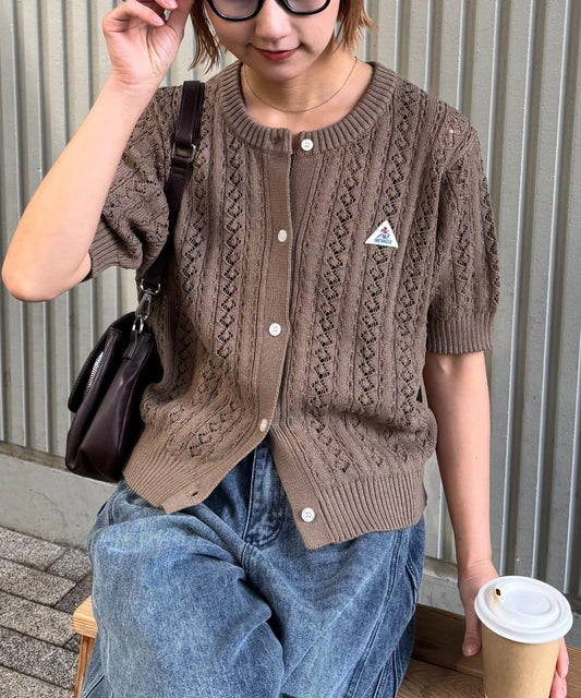 鏤空花紋 針織開衫