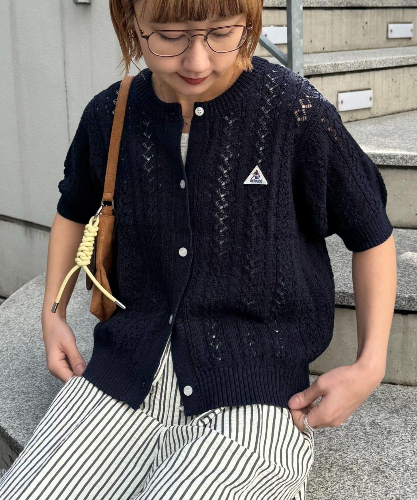鏤空花紋 針織開衫
