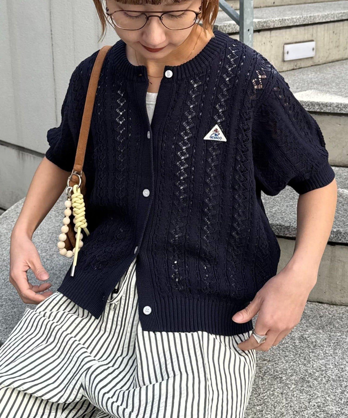 鏤空花紋 針織開衫