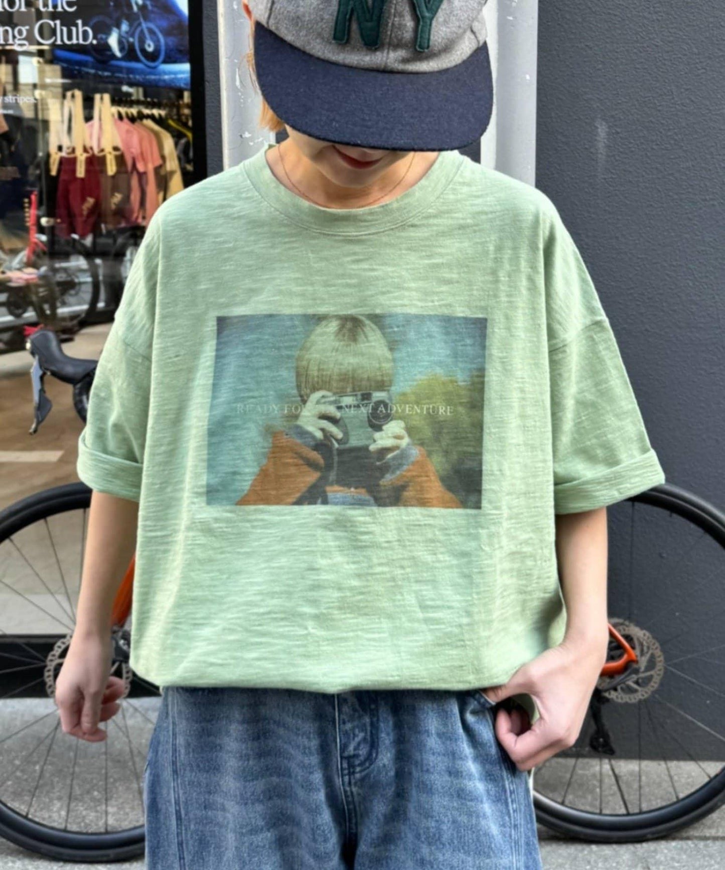中性 slub質感 攝影印花 Tee