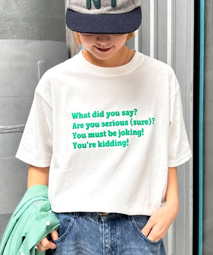 中性款 大碼可選 立體文字logo TEE