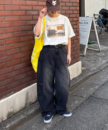 中性 slub質感 攝影印花 Tee