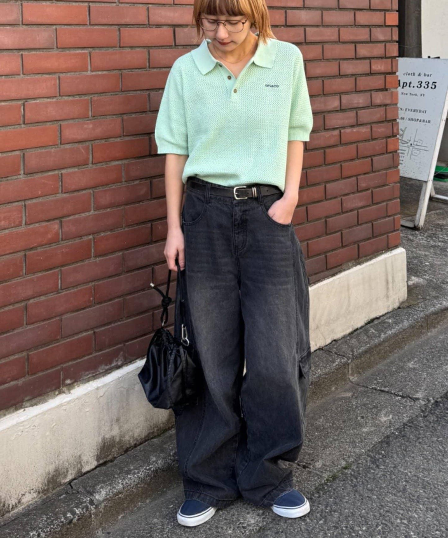GEVACO 鏤空針織短袖Polo衫