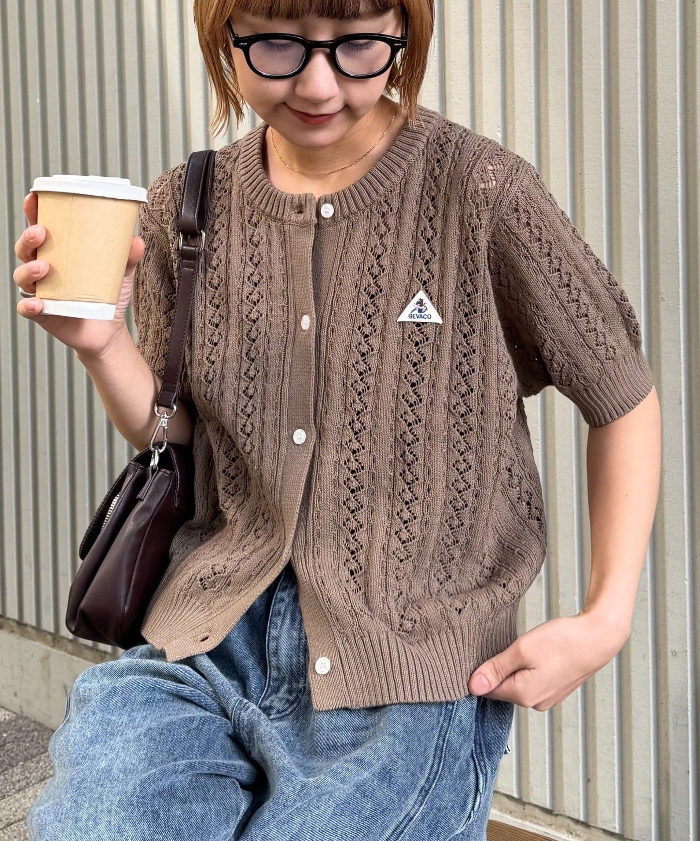 鏤空花紋 針織開衫