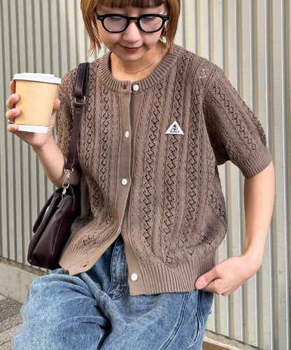 鏤空花紋 針織開衫