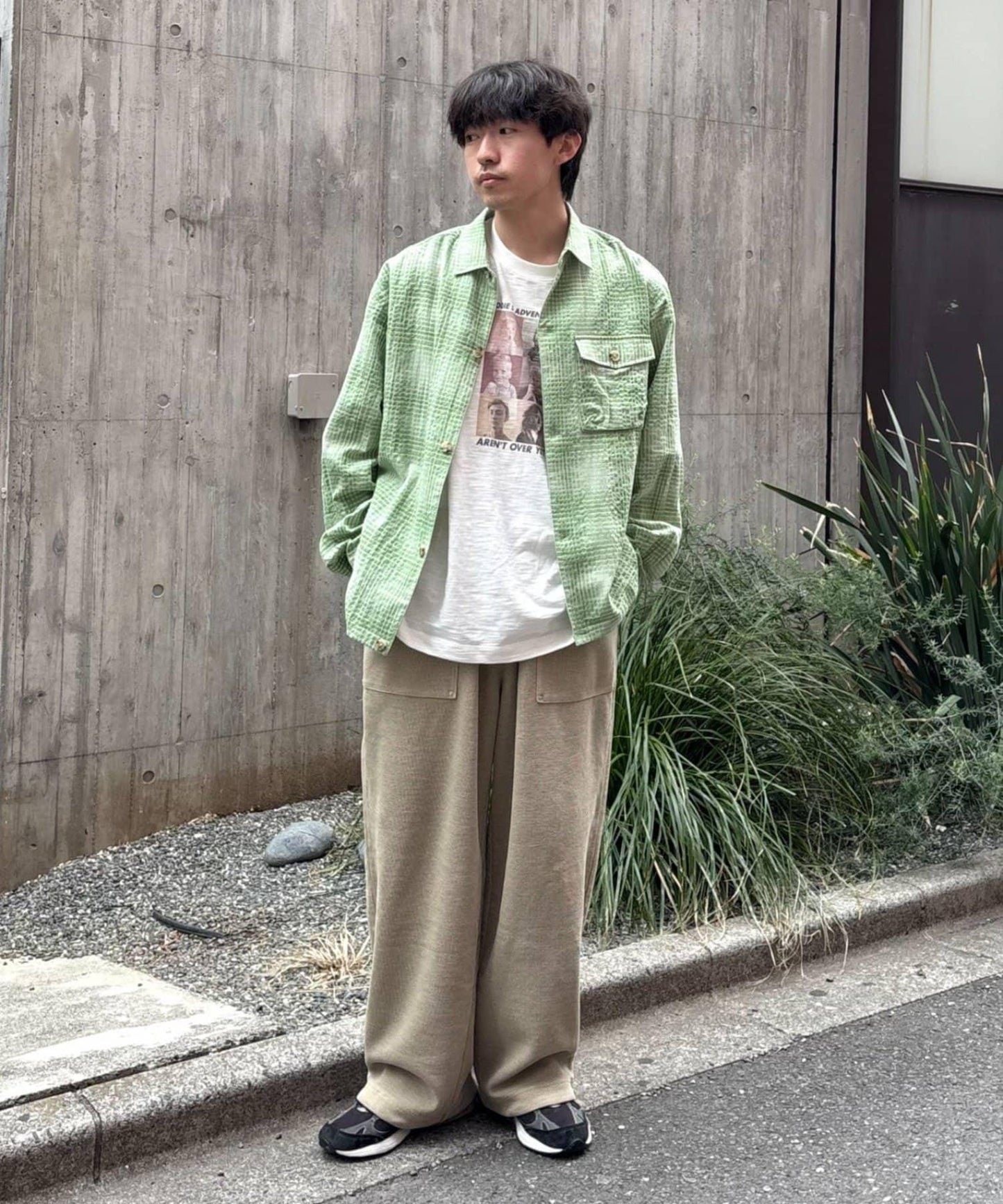 中性 slub質感 攝影印花 Tee