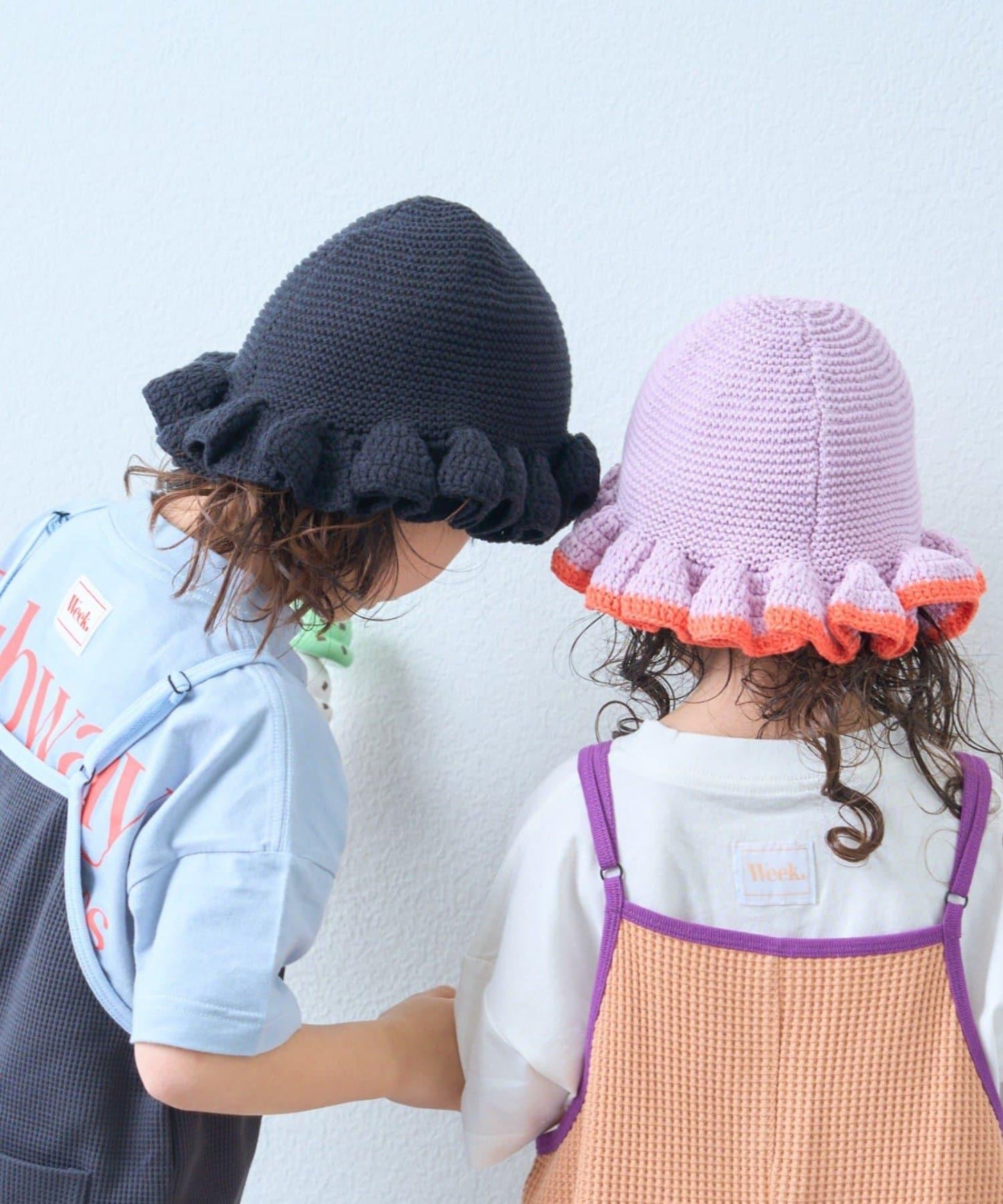 KIDS 鉤織荷葉邊 帽子