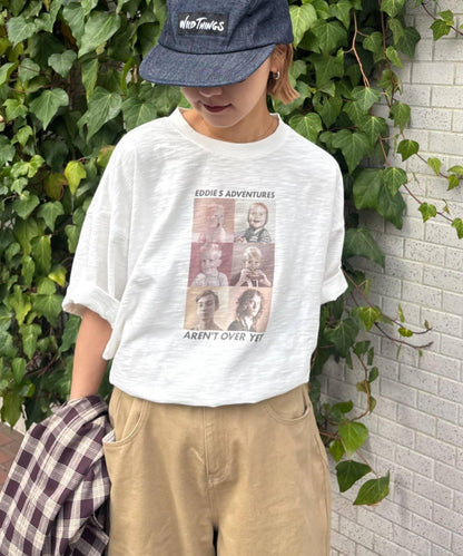 中性 slub質感 攝影印花 Tee