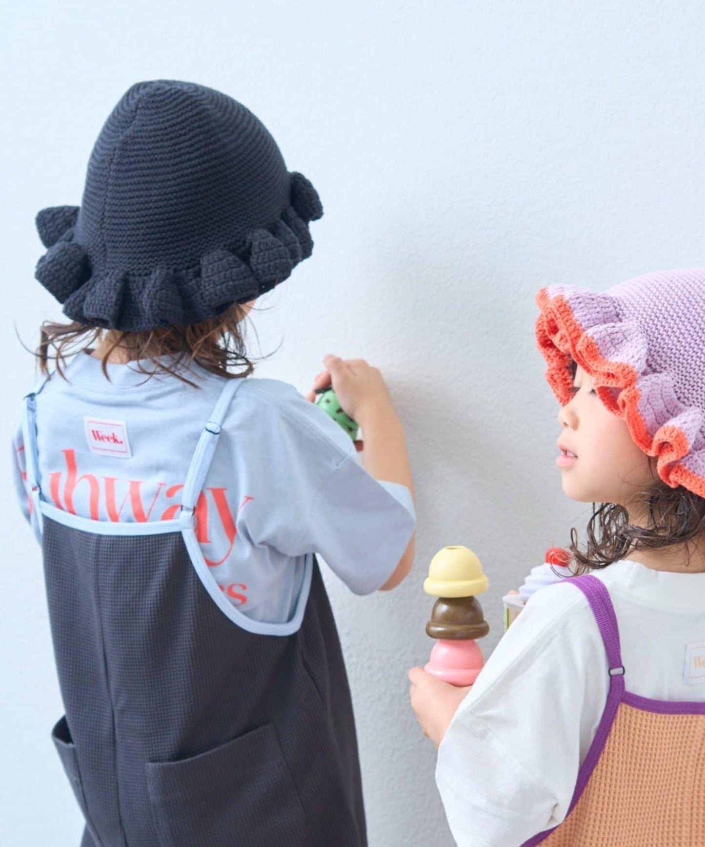 KIDS 鉤織荷葉邊 帽子