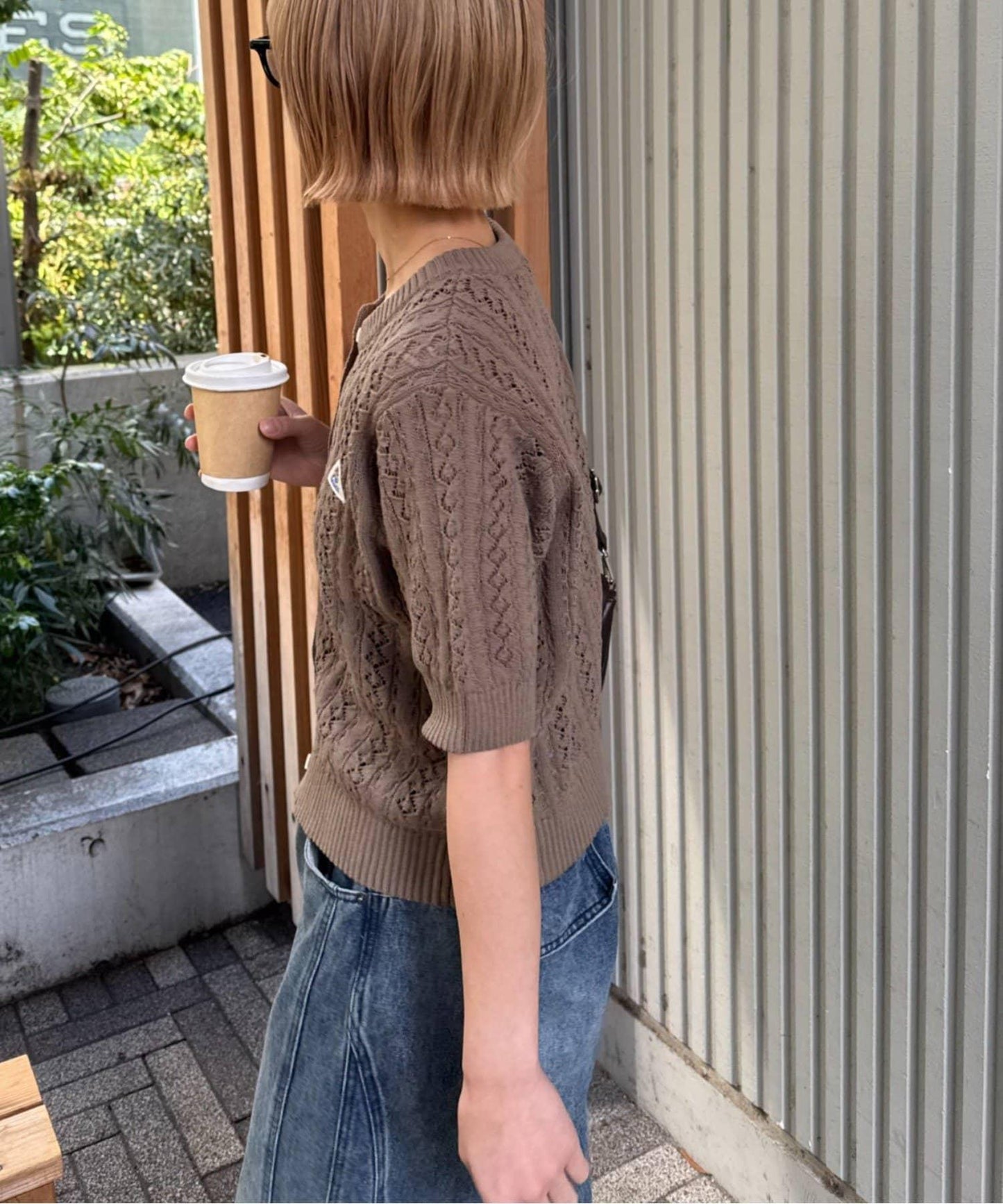 鏤空花紋 針織開衫